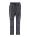 Moncler Dark Grey Polyester Padded Joggers In Black