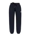 Moncler Cotton Joggers With Elastic Waistband And Cuffs In Blue
