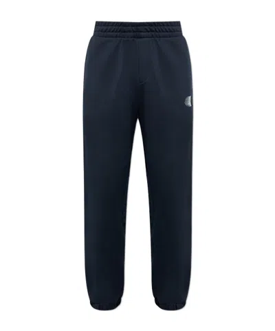 Moncler Elastic Waist Sweatpants In Blue