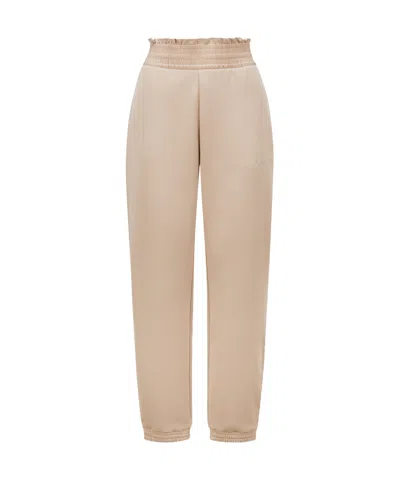 MONCLER MONCLER LOGO EMBROIDERED ELASTIC WAIST PANTS