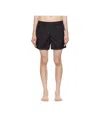 Moncler Elastic Waist Swimming Trunks In Black