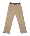 Moncler Elastic-waistband Cuffed Trousers In Brown