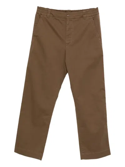 Moncler Elastic-waistband Pocket Trousers In Brown