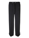 Moncler Satin Track Pants Black In Black