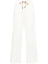 Moncler Grenoble Women Cotton-and-linen-blend Track Pants In Neutrals