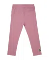 Moncler Elasticated-waistband Leggings In Pink