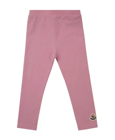 Moncler Elasticated-waistband Leggings In Pink