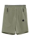 Moncler Elasticated-waistband Shorts In Green
