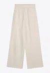 Moncler Elasticated Wide-leg Pants In Cream