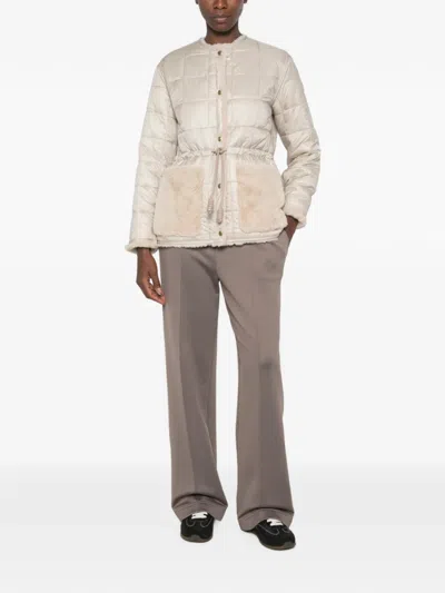 Moncler Elasticated-waistband Pressed-crease Trousers In Green