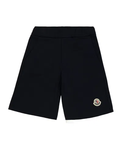 Moncler Elasticwaist Knit Shorts In Black