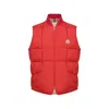 Moncler Elberton Tech Square-quilted Down Vest In Red