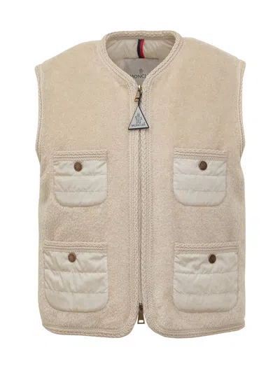 Moncler Elegant Mini Padded Vest In White