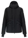 Moncler Elfin Gore-tex Hooded Laminate Down Ski Jacket In Black