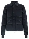 Moncler Elgon Corduroy Down Ski Jacket In Blue