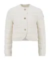 Moncler Eliadi Tweed Padded Jacket In White