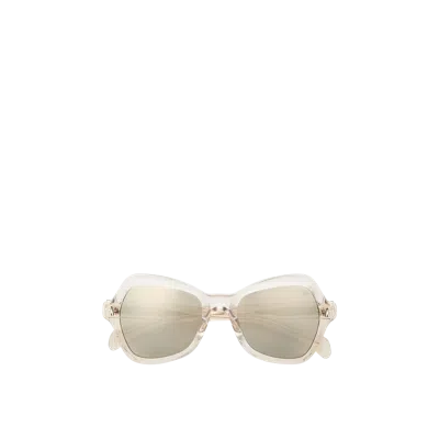 Moncler Elizia Butterfly Sunglasses, Unisex, Grey, Size: 53