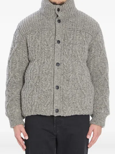 MONCLER ELLESMERE BUTTON HIGH-COLLAR JACKET