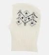 Moncler Embellished Alpaca And Wool-blend Ski Mask In White