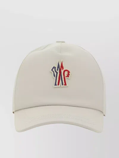 Moncler Embossed Design Cotton Baseball Cap In Neutral