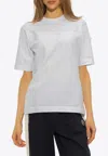 Moncler Embossed Logo Basic T-shirt In White