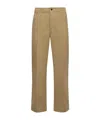 Moncler Embossed Logo Cotton Sweatpants In Neutral