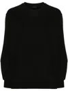 Moncler Embossed-logo Cotton Sweatshirt In Black