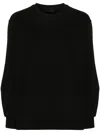 Moncler Embossed-logo Crewneck Sweatshirt In Black