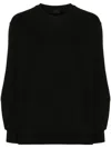 Moncler Embossed-logo Cotton Sweatshirt In Black