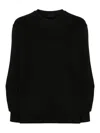 Moncler Embossed-logo Cotton Sweatshirt In Black