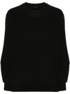 Moncler Embossed-logo Cotton Sweatshirt In Black