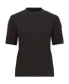Moncler Cotton Jersey Crewneck T-shirt In Black