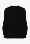 Moncler Embossed-logo Cotton Sweatshirt In Black