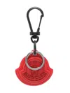 Moncler Embossed-logo Keyring In Red