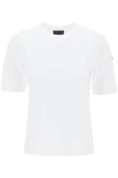 Moncler Embossed Logo T-shirt In White