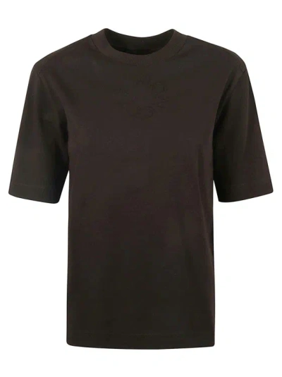 Moncler Embossed Logo T-shirt In Black