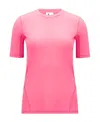 Moncler Embossed-logo T-shirt In Pink