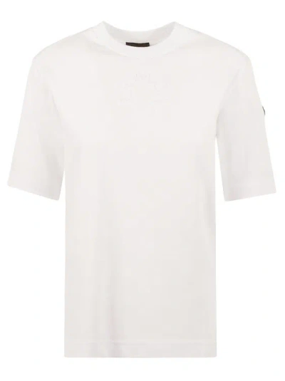 Moncler Embossed Logo T-shirt In White