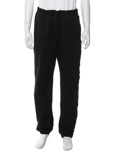 Pre-owned Moncler Embroidered Accent Lounge Bottoms In Black