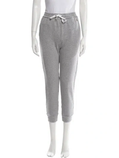 Pre-owned Moncler Embroidered Accent Sweatpants In Gray