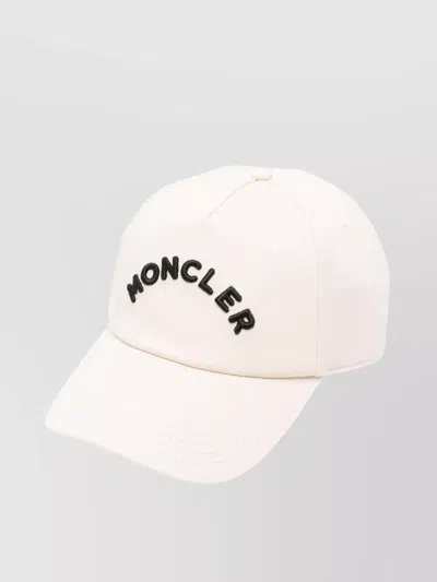 Moncler Embroidered Baseball Cap Adjustable Strap In White