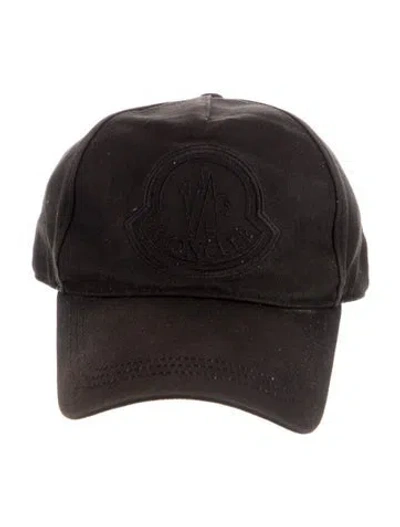 Pre-owned Moncler Embroidered Baseball Cap In Black