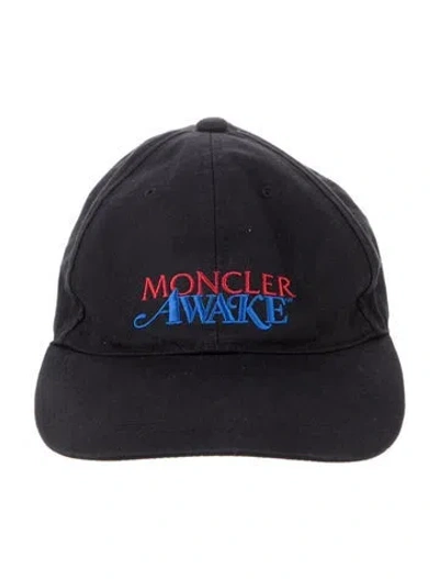 Pre-owned Moncler Embroidered Baseball Cap In Black