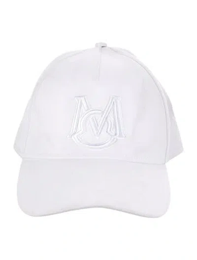 Pre-owned Moncler Embroidered Baseball Cap In White