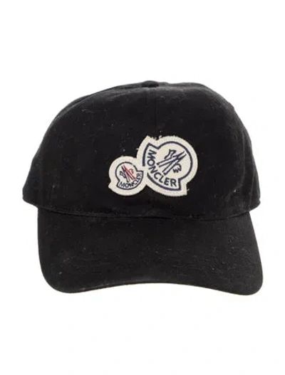 Pre-owned Moncler Embroidered Baseball Hat In Black