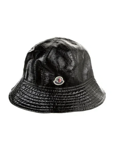 Pre-owned Moncler Embroidered Bucket Hat In Black