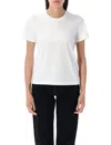 Moncler Embroidered Calligraphy Logo T-shirt With Crewneck In Gray