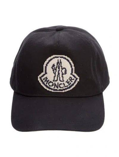 Pre-owned Moncler Embroidered Cap In Black