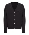Moncler Embroidered Cardigan In Black