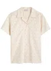 Moncler Embroidered Cotton-blend Poplin Shirt In White